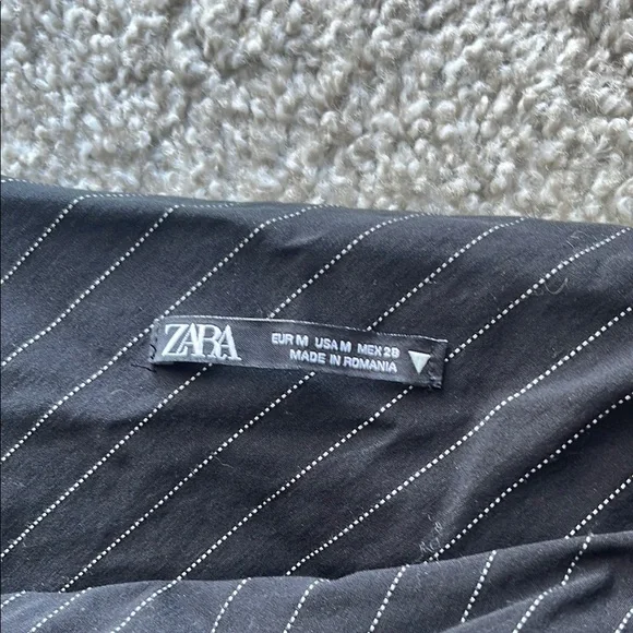 Elegant Black Pinstripe Dress - Picture 2 of 2